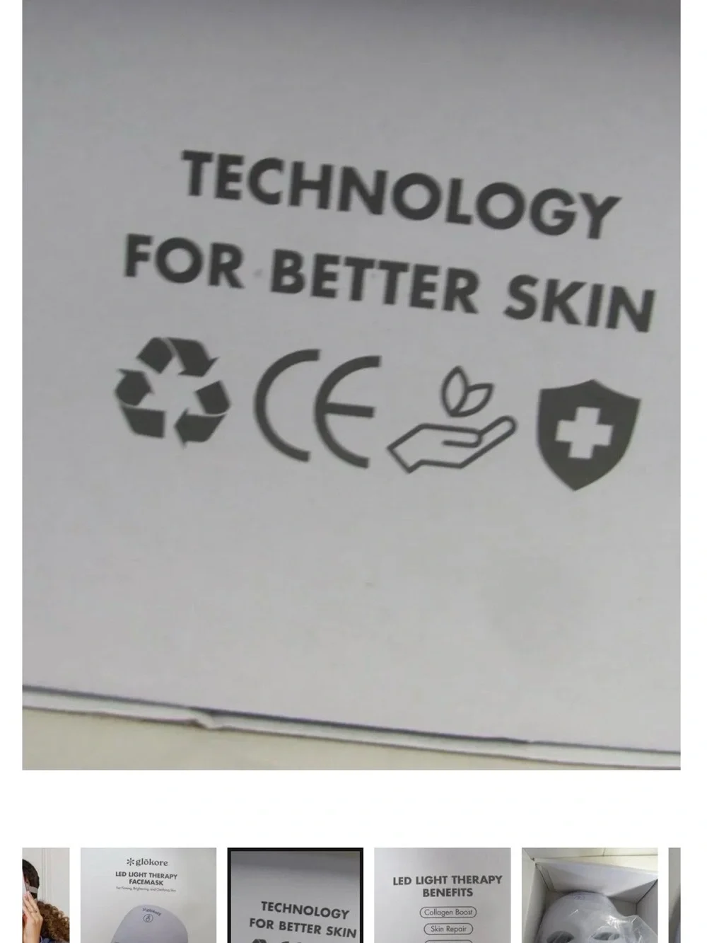 GLOKORE Wireless LED Face Mask NIB